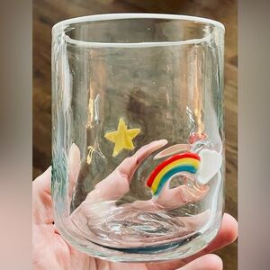 NEW Anthropologie Rainbow Clover Luck Icon Glass